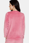 Zivame Velour Knit Poly Winterwear Top - Chateau Rose — thumbnail 3